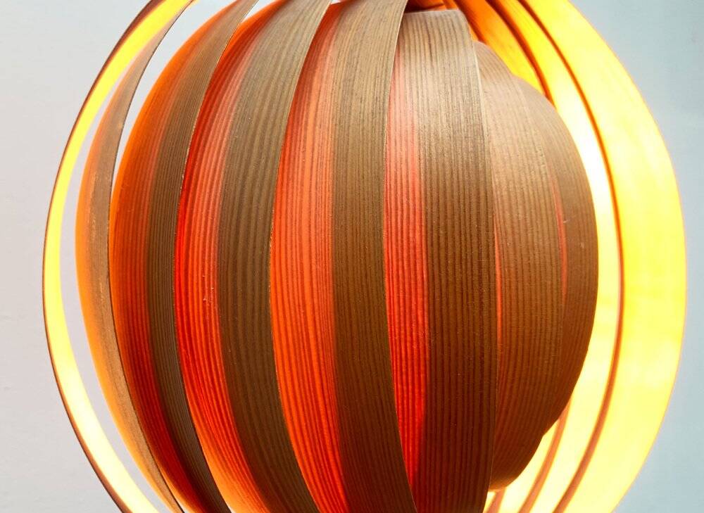 Mid-Century Teak Moon Lamps, 1960s, set of 2