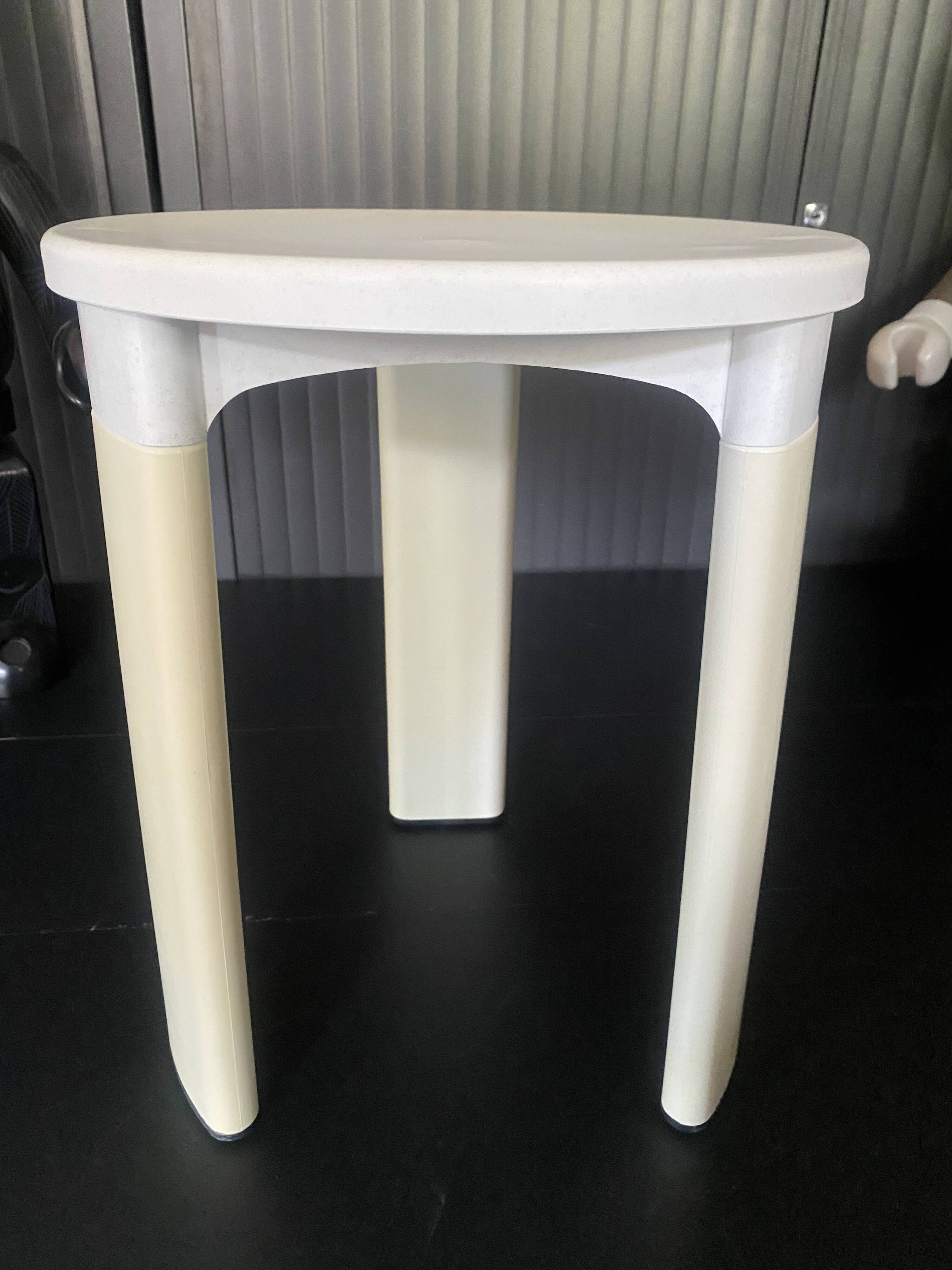 Tabouret tatay blanc vintage années 70