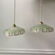 Pair of green granite glass suspensions 50-60s