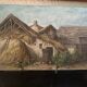 Oil on old cardboard panel