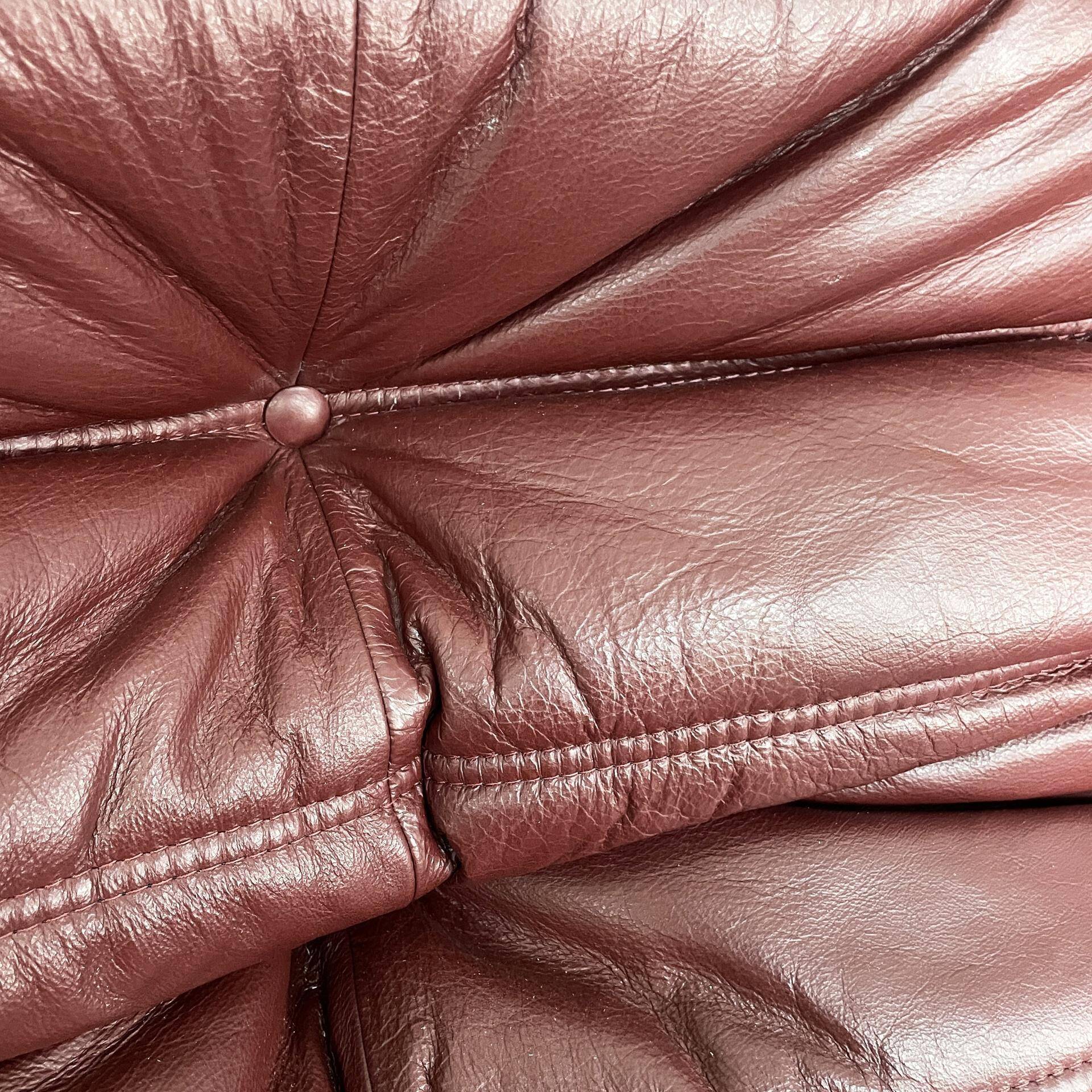 Modern French Togo leather sofa