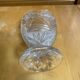 Antique Vase ANNA HUTTE Cut Crystal Bell Shape Vintage #E165