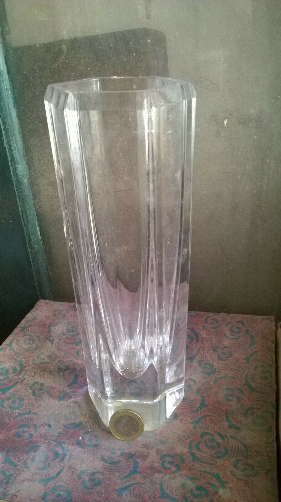Crystal vase signed Kosta Boda