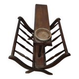 Old vintage wooden magazine rack