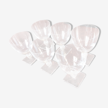 6 water glasses lalique model argos