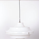 White Acrylic Ceiling Lamp Yki Nummi Style 1970s Italy