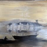 Oil on canvas signed India