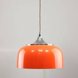 Space Age Orange Pendant Lamp from Guzzini, 1960s