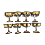 Gold-edged cut glasses