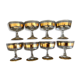 Gold-edged cut glasses