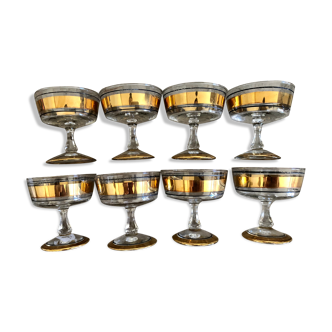 Gold-edged cut glasses