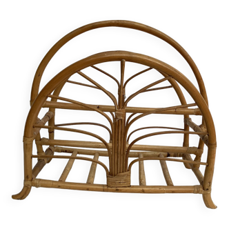 Rattan magazine holder