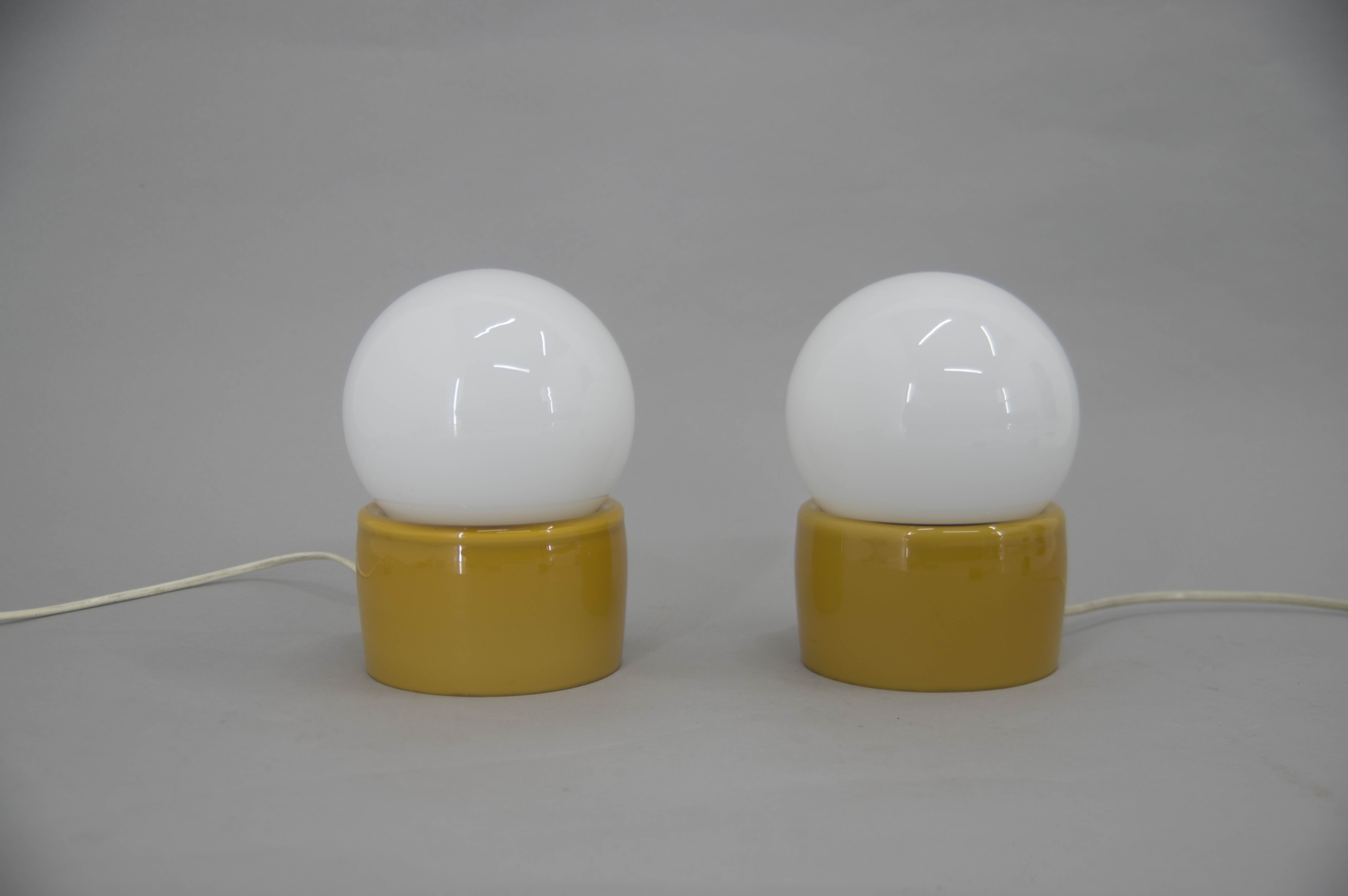 All Glass Design Table or Bedside Lamps, 1960s
