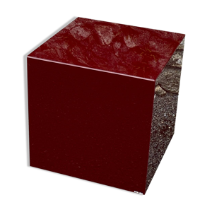 bout de canape cube plexiglass