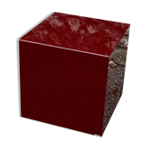 Bout de canape cube plexiglass bordeaux lie de vin david lange vintage