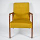 Velvet armchair model 04-b, 1970s, yellow fabric