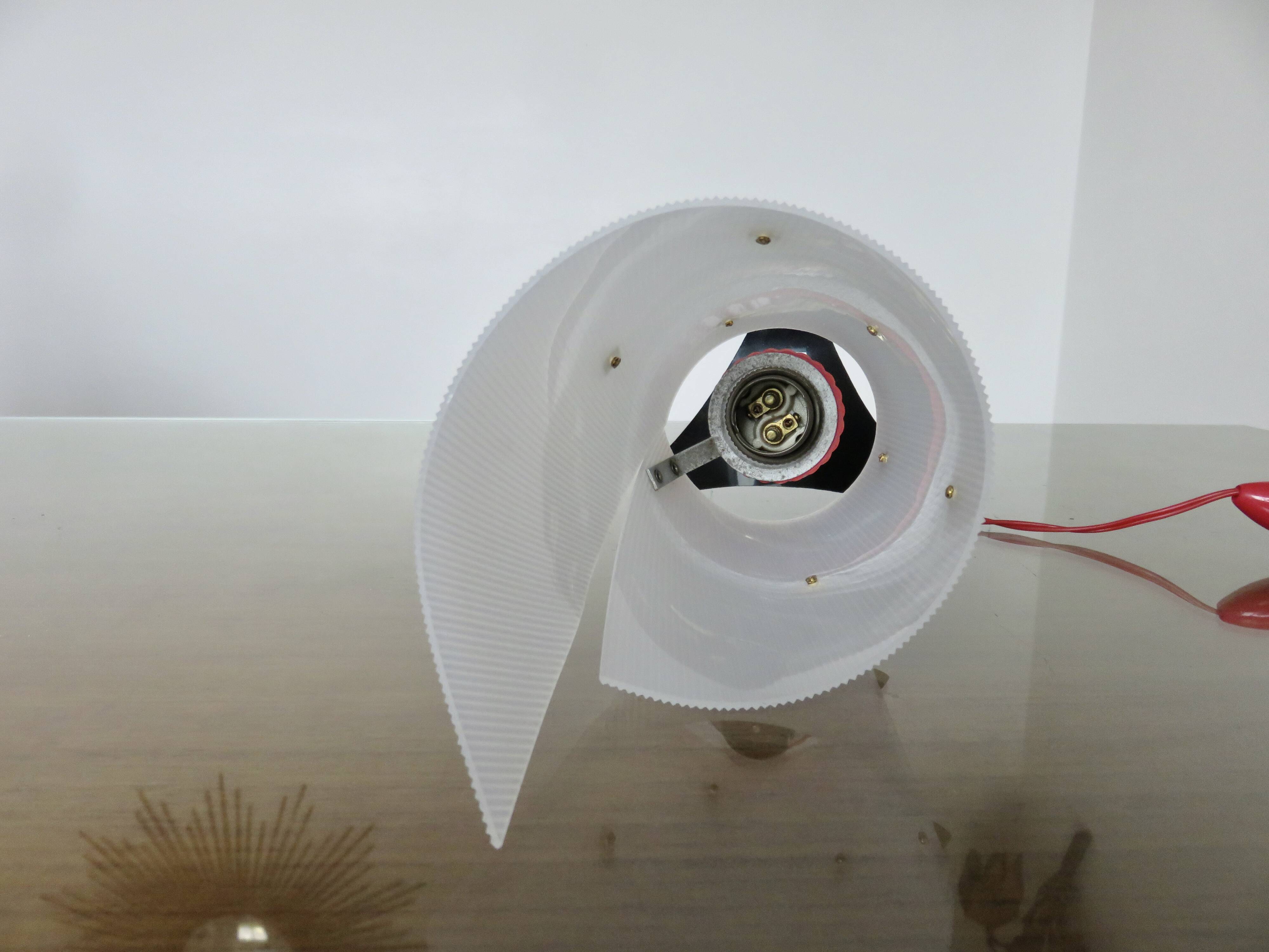 Tripod lamp in perspex, Bakelite and brass, 1950s or 1960s, France