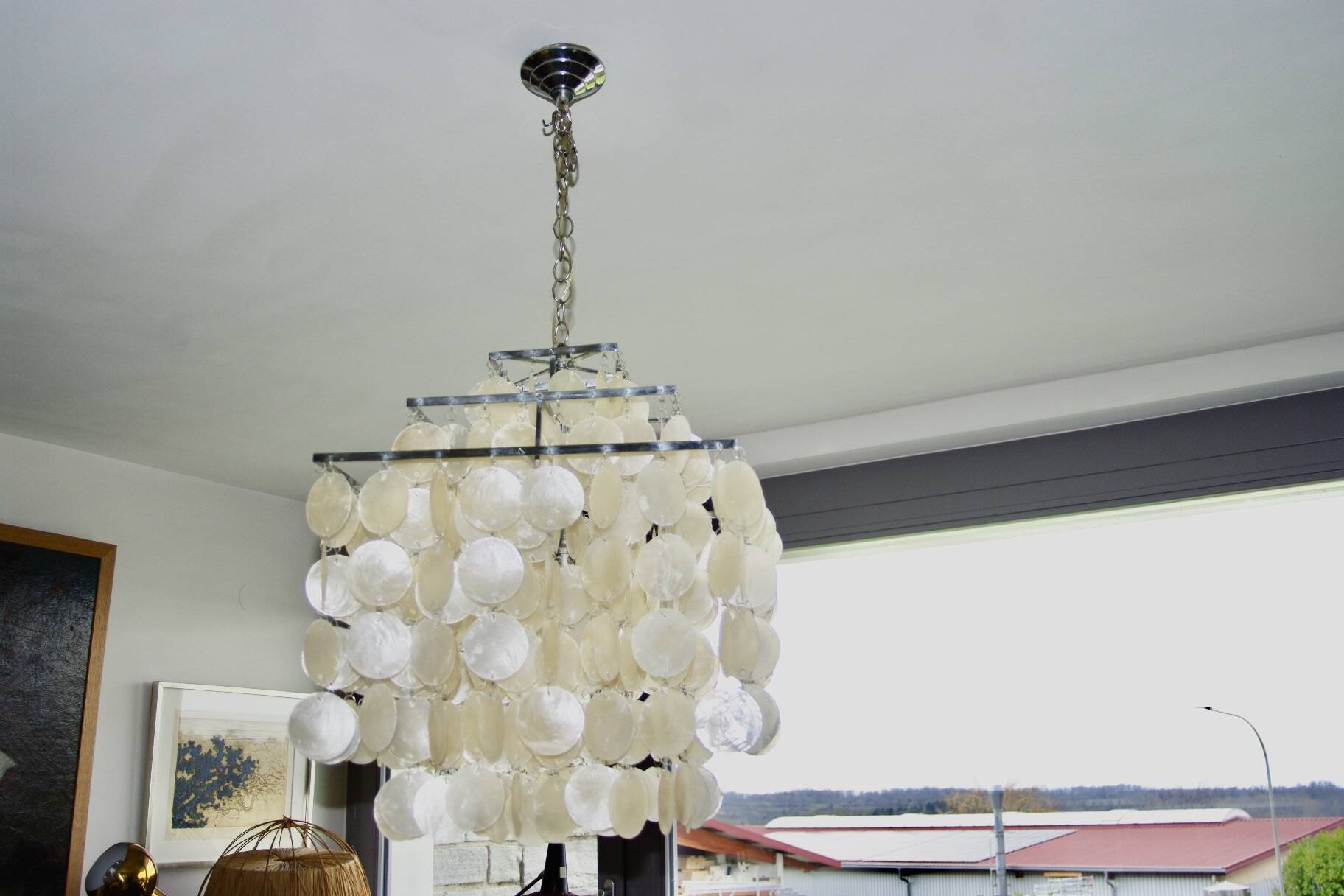 Vintage square chandelier by verner panton 1970