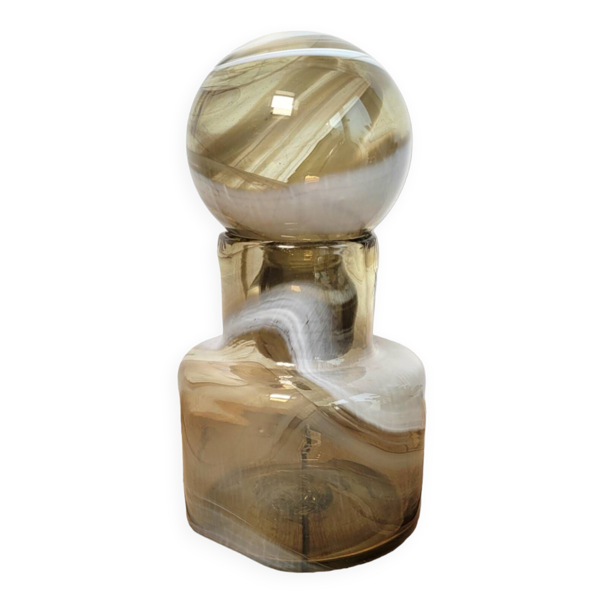 Bocal verre soufflé 1970 Maure Vieil