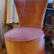 Powder pink velvet low chair
