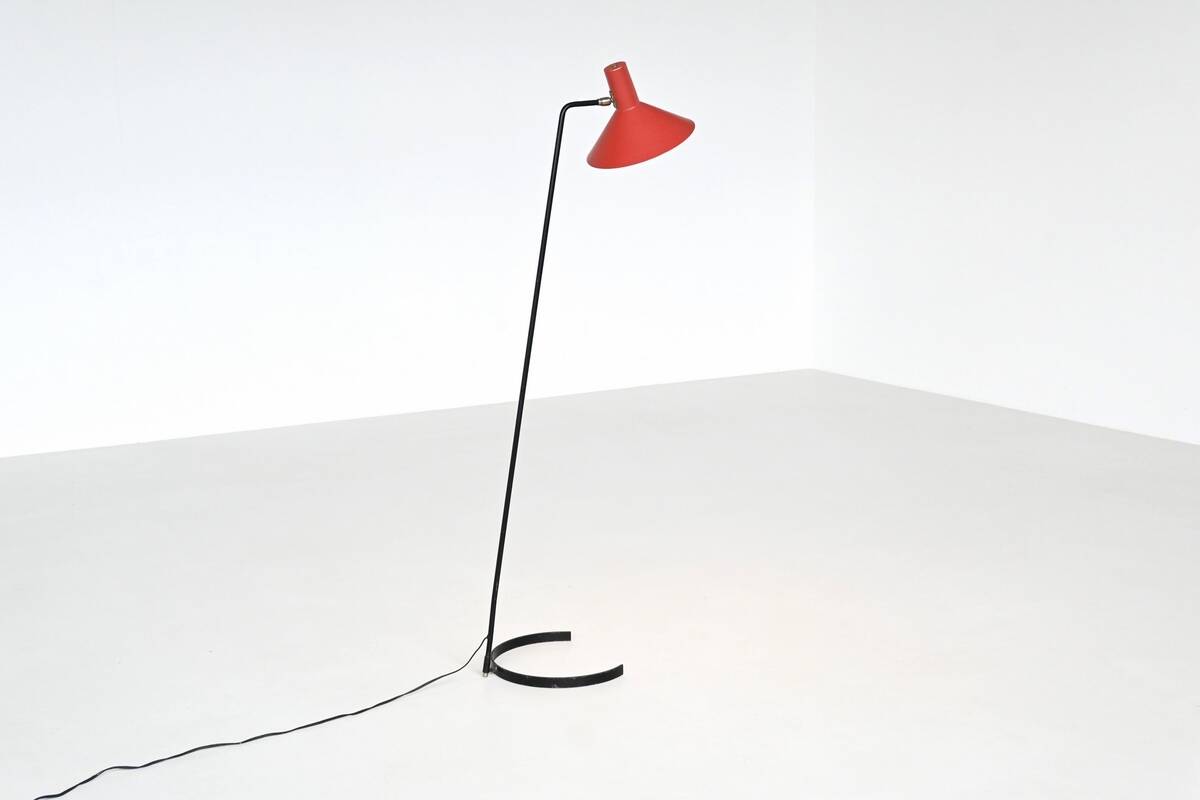 J.J.M. Hoogervorst model 8025 floor lamp Anvia The Netherlands 1957