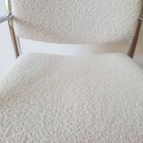 Tubular armchair in terry wool
