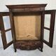 Glass-fronted walnut cabinet – 18th century – Verriau