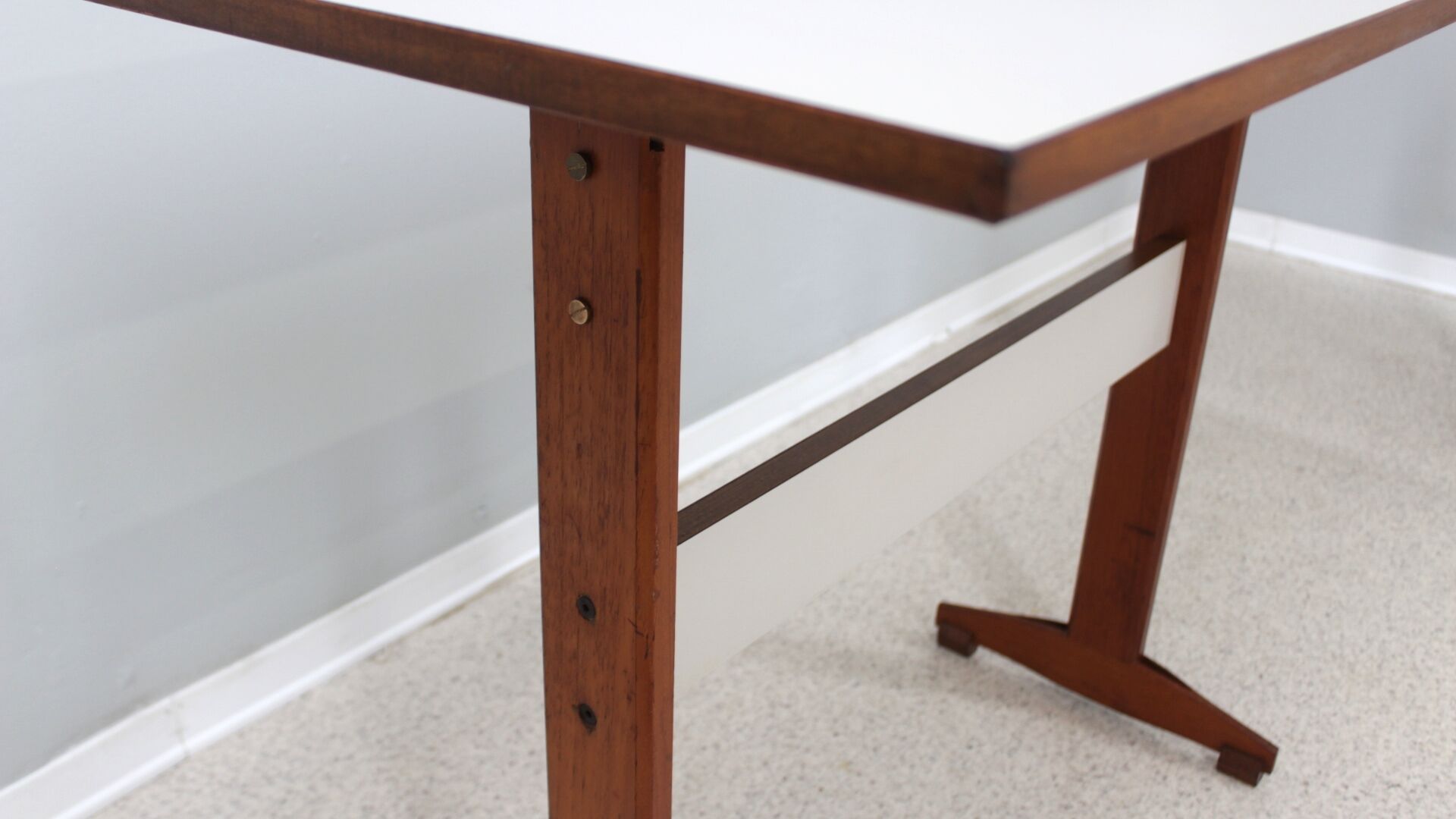 Mid century wood and formica desk 1950s, set of 2