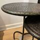 Set of hammered metal tables