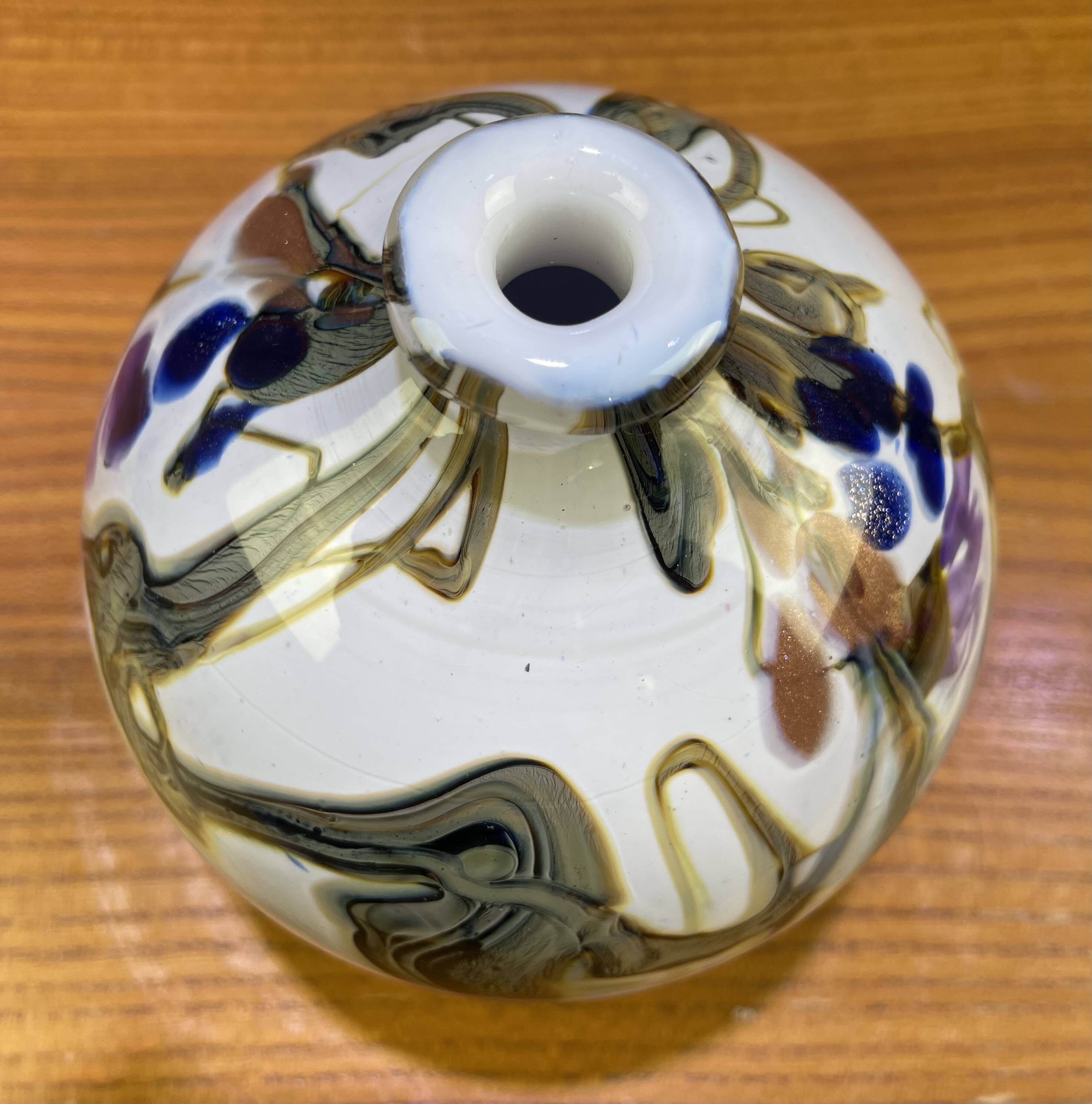 Murano glass soliflore ball vase