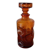 Bouteille carafe verre fumé année 70