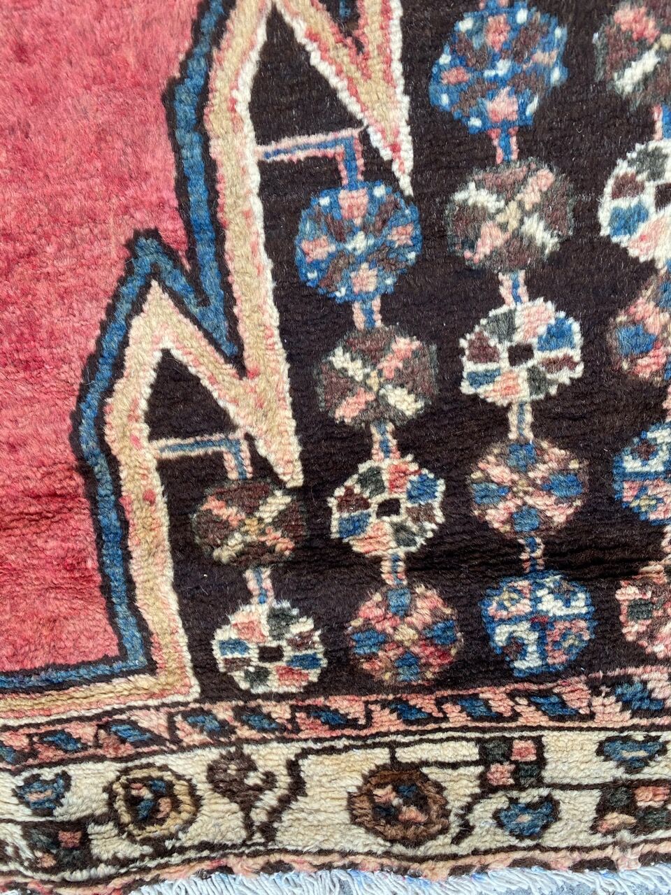 Vintage Persian carpet mazlaghan 126x192 cm