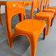 Table and 4 dining chairs designed by Preben Fabricius, Interplast, 1970s.