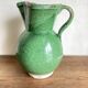 Vase pitcher Sicily Italy in glazed earthenware folk art 1950