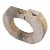 Travertine candle holder