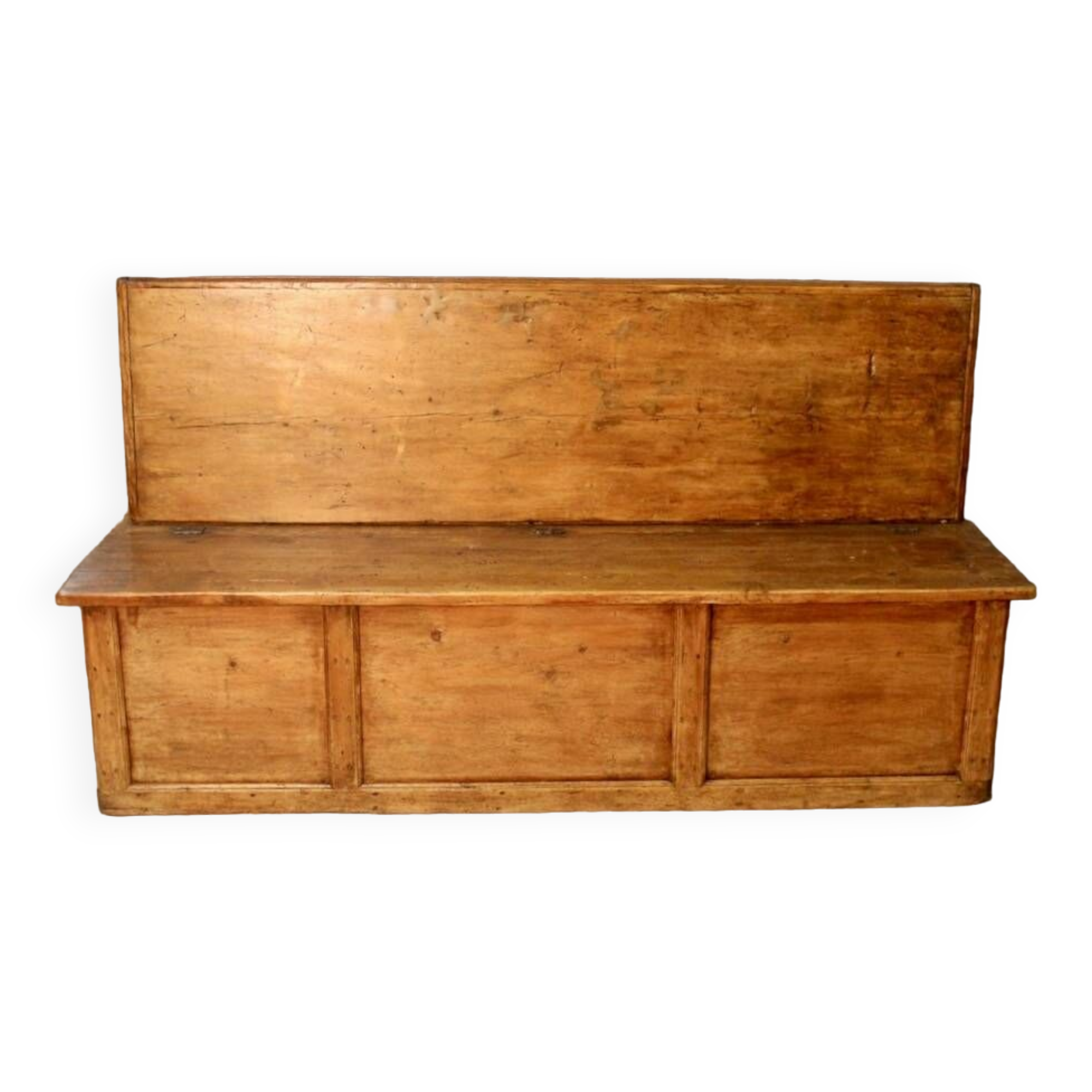 19th Century Spruce Bench Chest
