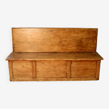 19th Century Spruce Bench Chest