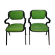 Pair of green armchairs Models Vertebra by Giancarlo Piretti for Castelli 1976