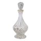 Cut glass liqueur carafe with a faceted stopper