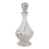 Carafe à liqueur en verre taillé avec bouchon facetté
