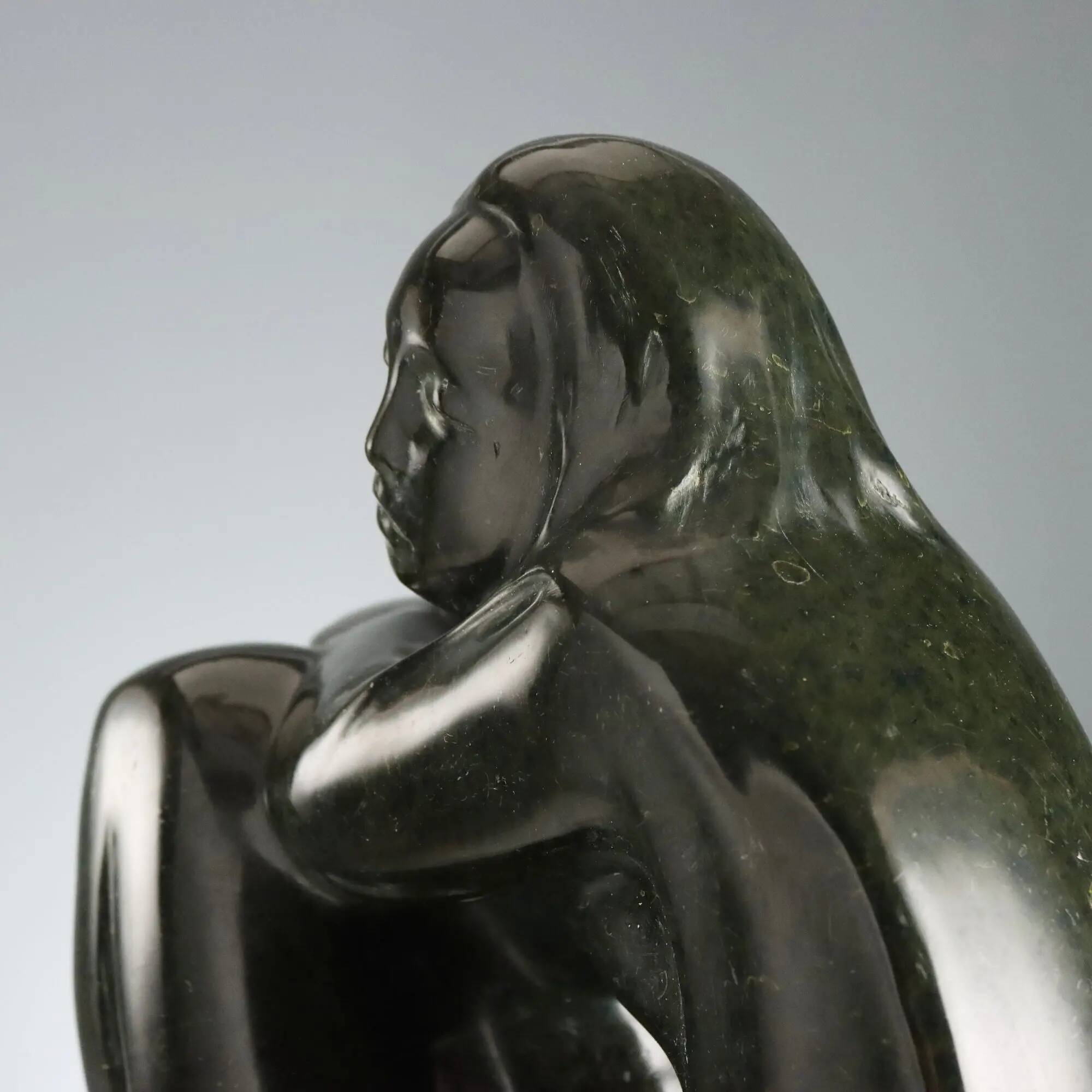 Modern female nude in marble by Vittorio Gagliano, Italy, 1970s.