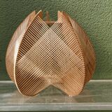 Scandinavian modernist wooden suspension with taut wires, 1960s.