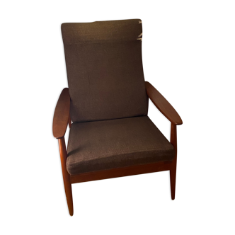 Fauteuil scandinave en teck vintage