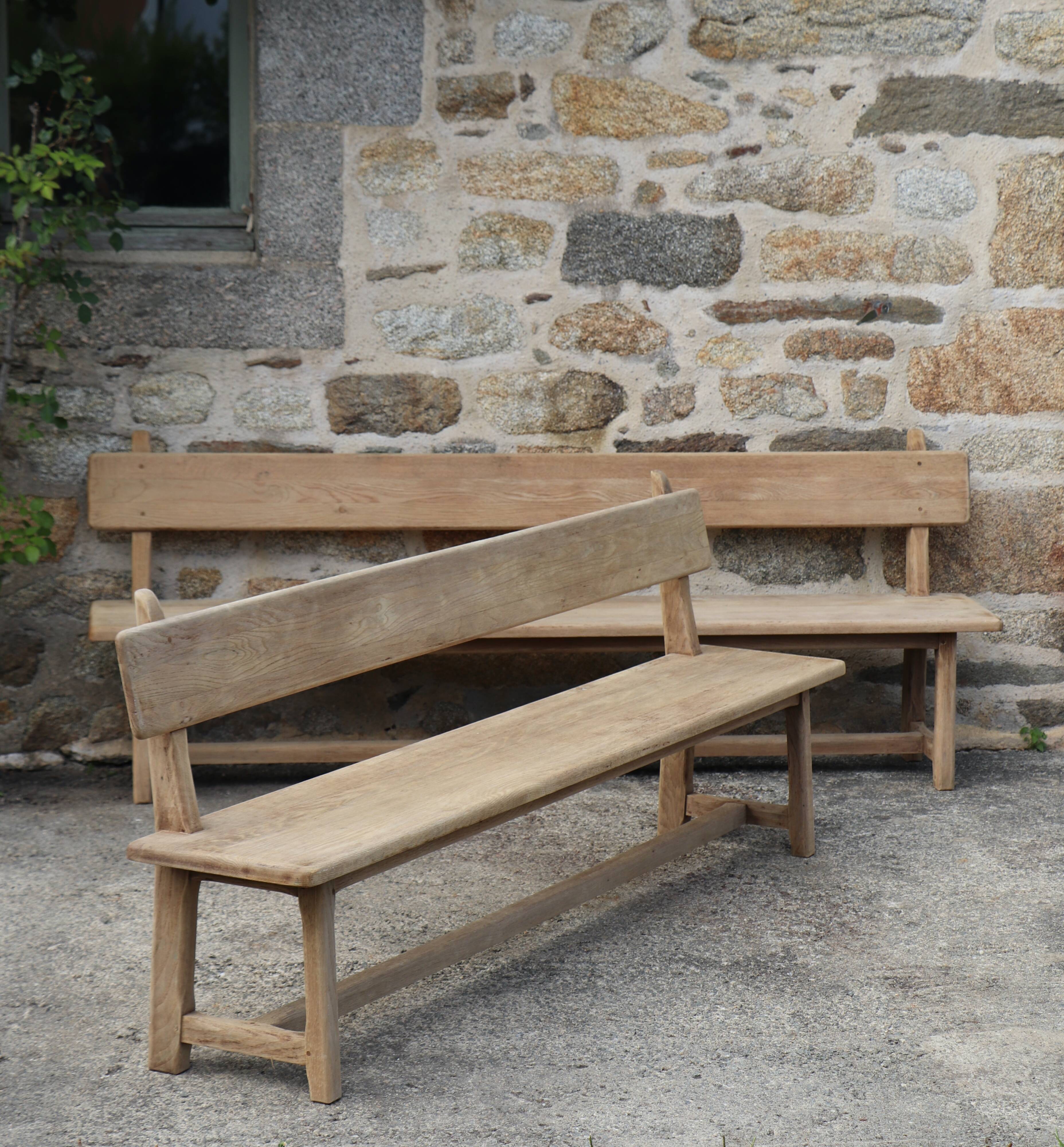 Pair of wooden benches, 40s