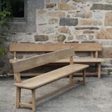 Pair of wooden benches, 40s