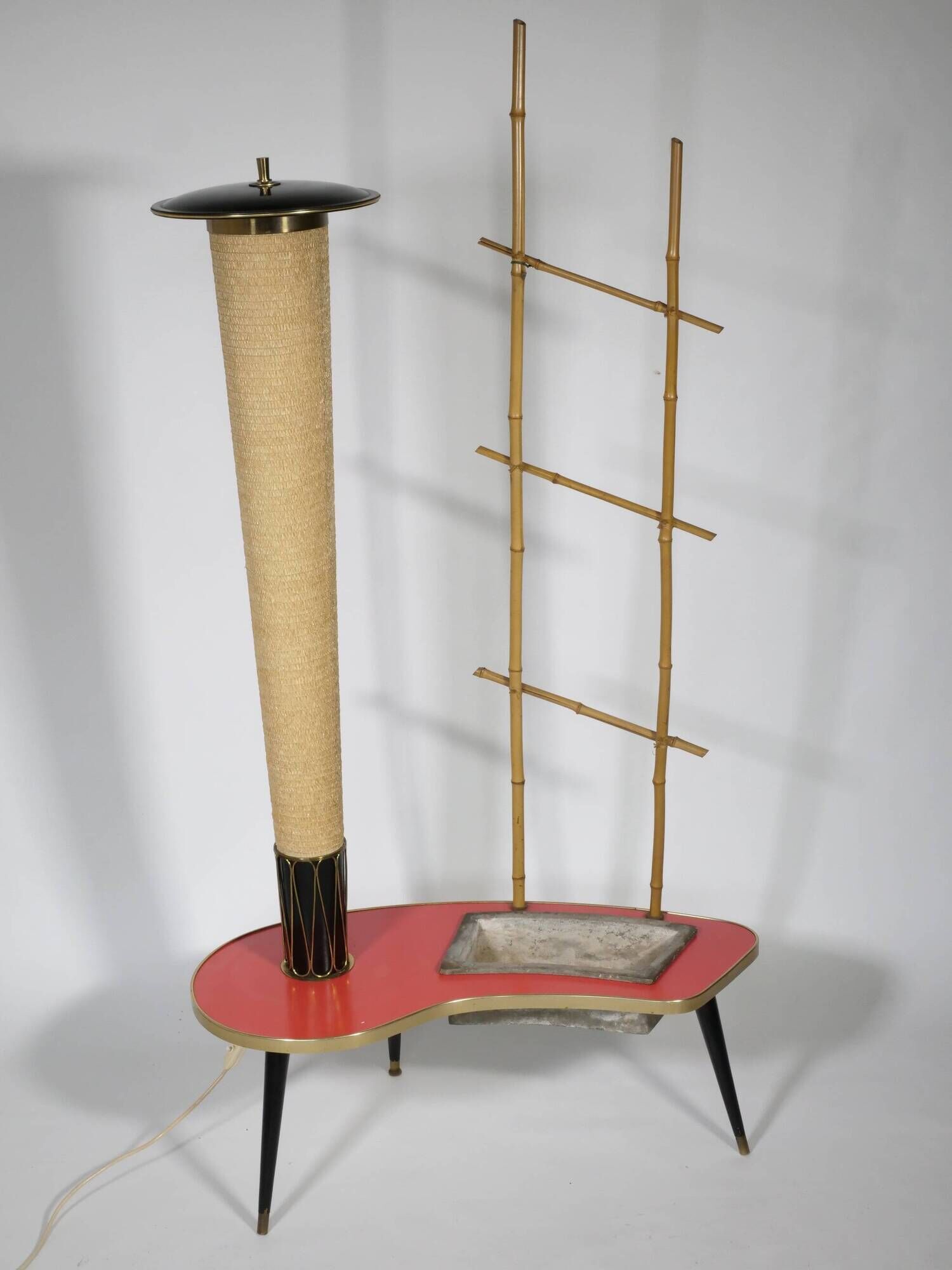 Kidney Table Floor Lamp Mid Century 1960s