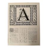 Lithograph letter A - 1930