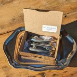 Vintage silver metal knife holders