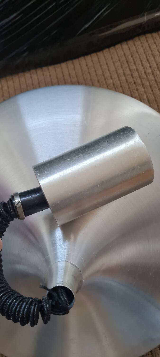 Brushed aluminum pendant light 1970