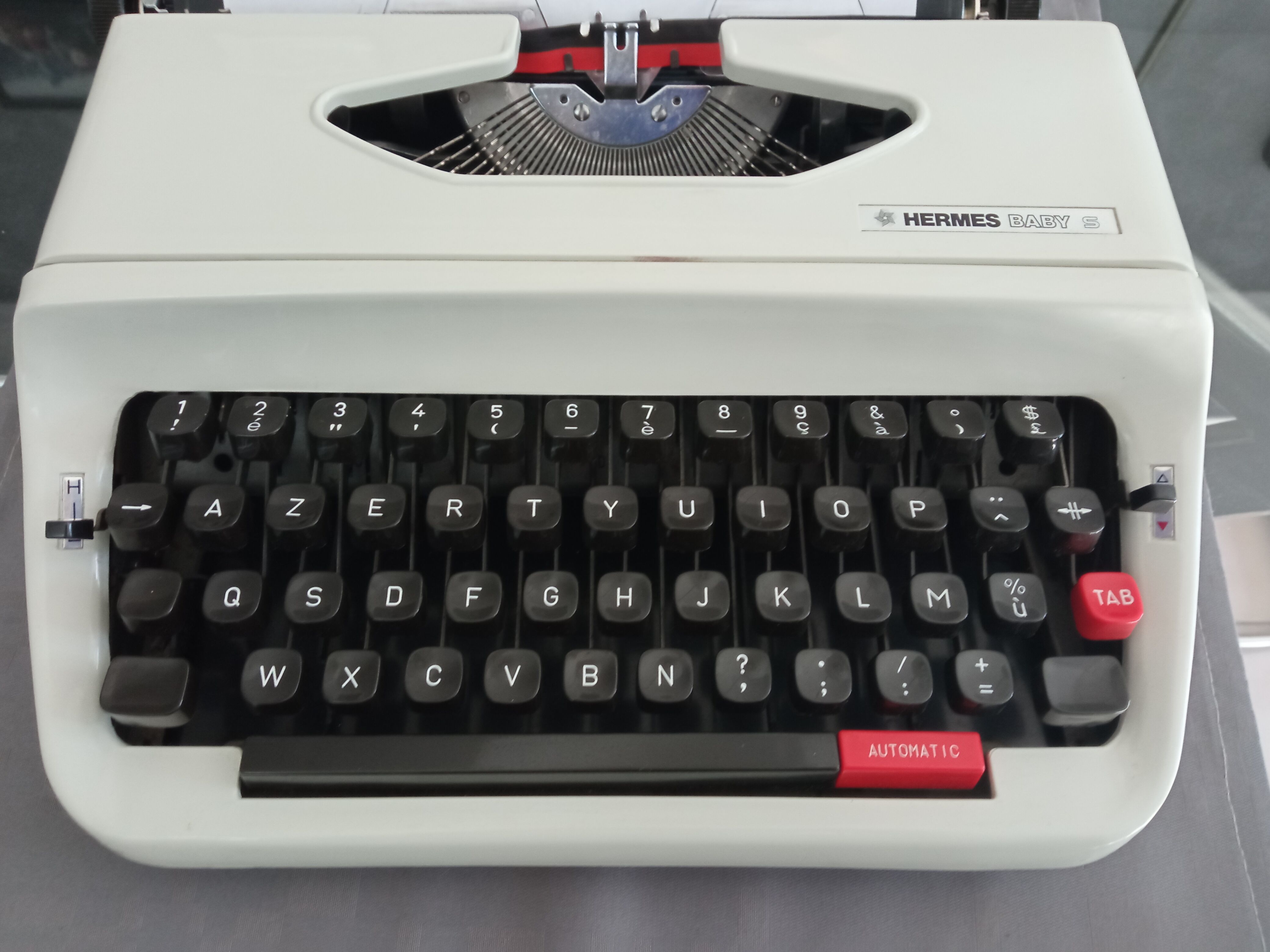 Typewriter Japy Baby Hermes white ribbon new Like NEW